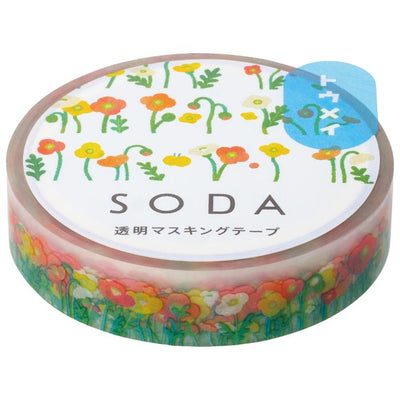 King Jim SODA Transparent Masking Tape - Poppy