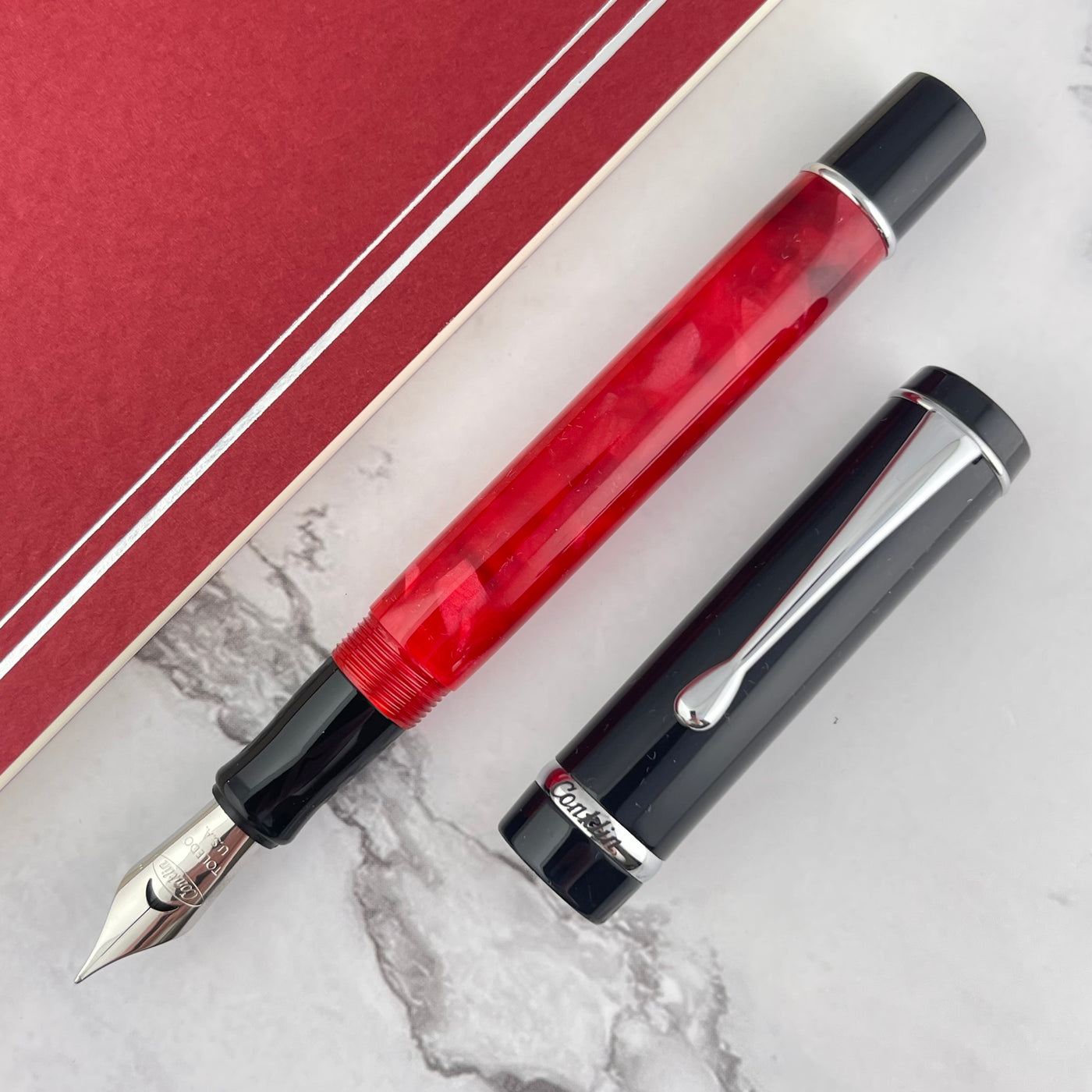 Conklin Duragraph Fountain Pen - Red Nights