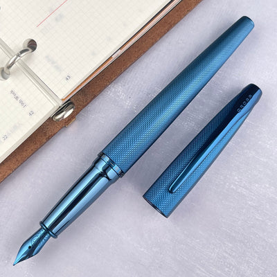 Cross ATX Fountain Pen - Sandblasted Dark Blue