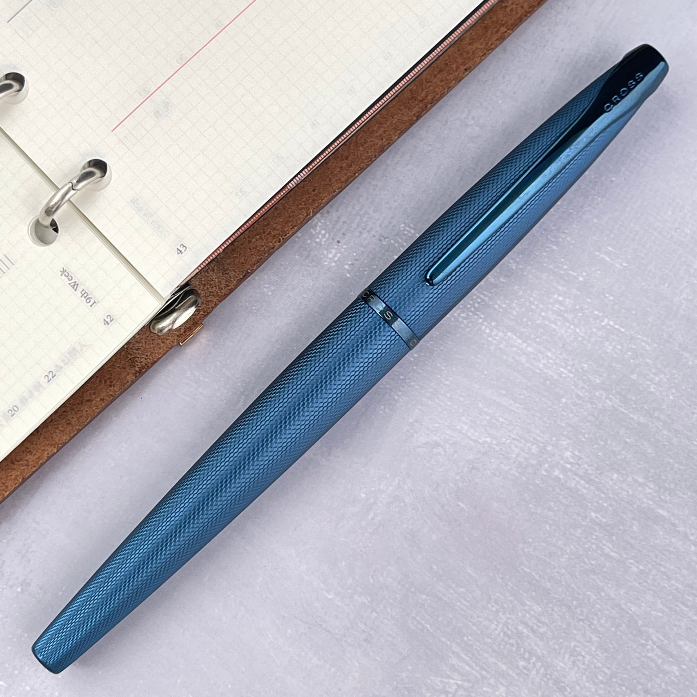 Cross ATX Rollerball Pen - Sandblasted Dark Blue