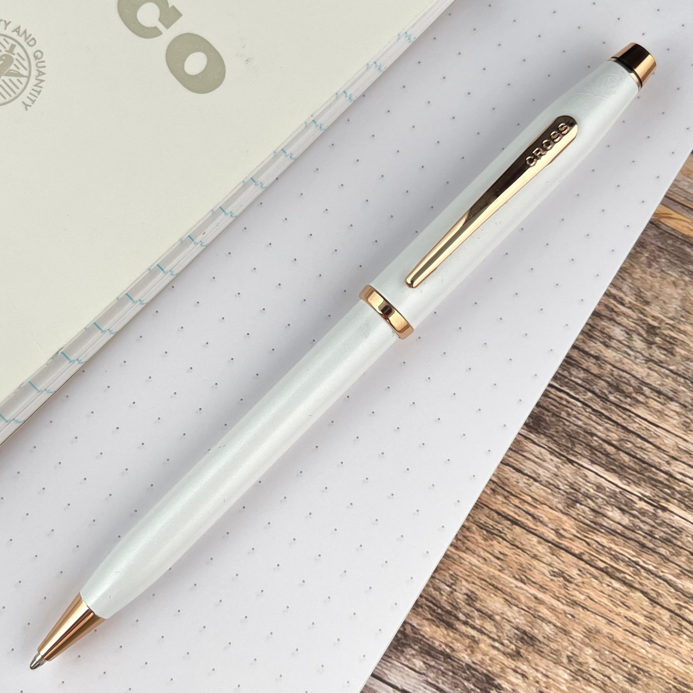 Cross Century II Ballpoint Pen - Pearlescent White Lacquer