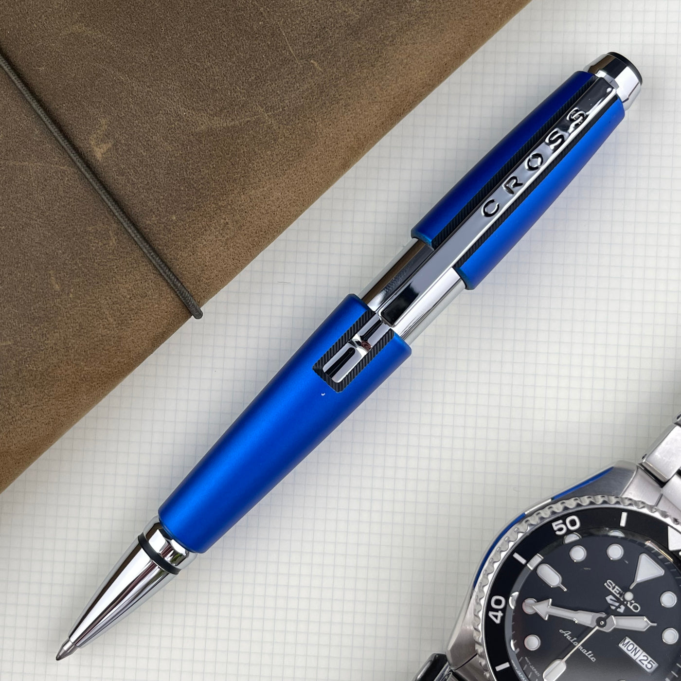 Cross Edge Rollerball Pen - Blue