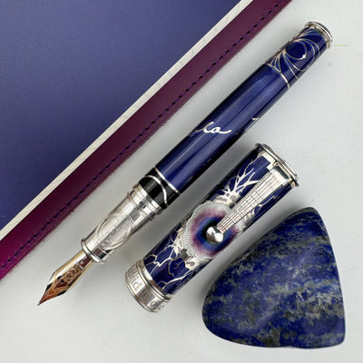 David Oscarson Nikola Tesla Fountain Pen - Purple w/ Silver Trim (#24/86)