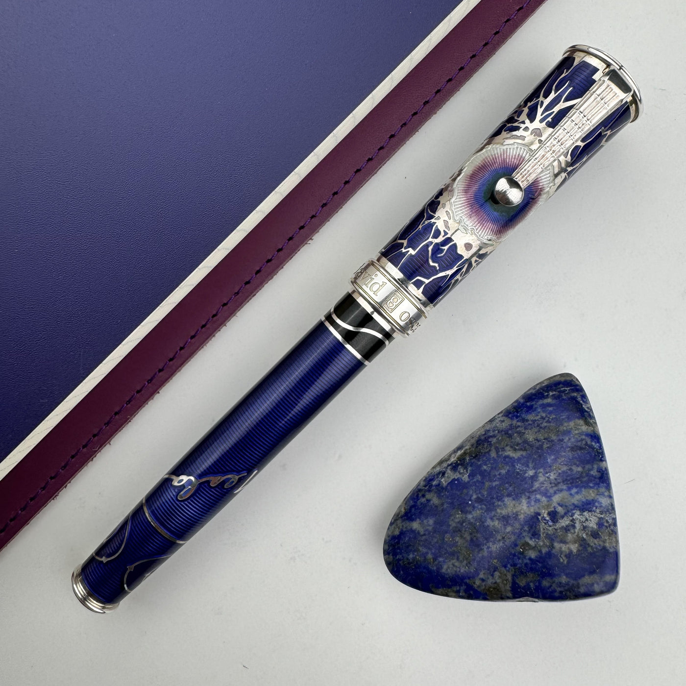 David Oscarson Nikola Tesla Fountain Pen - Purple w/ Silver Trim (#24/86)