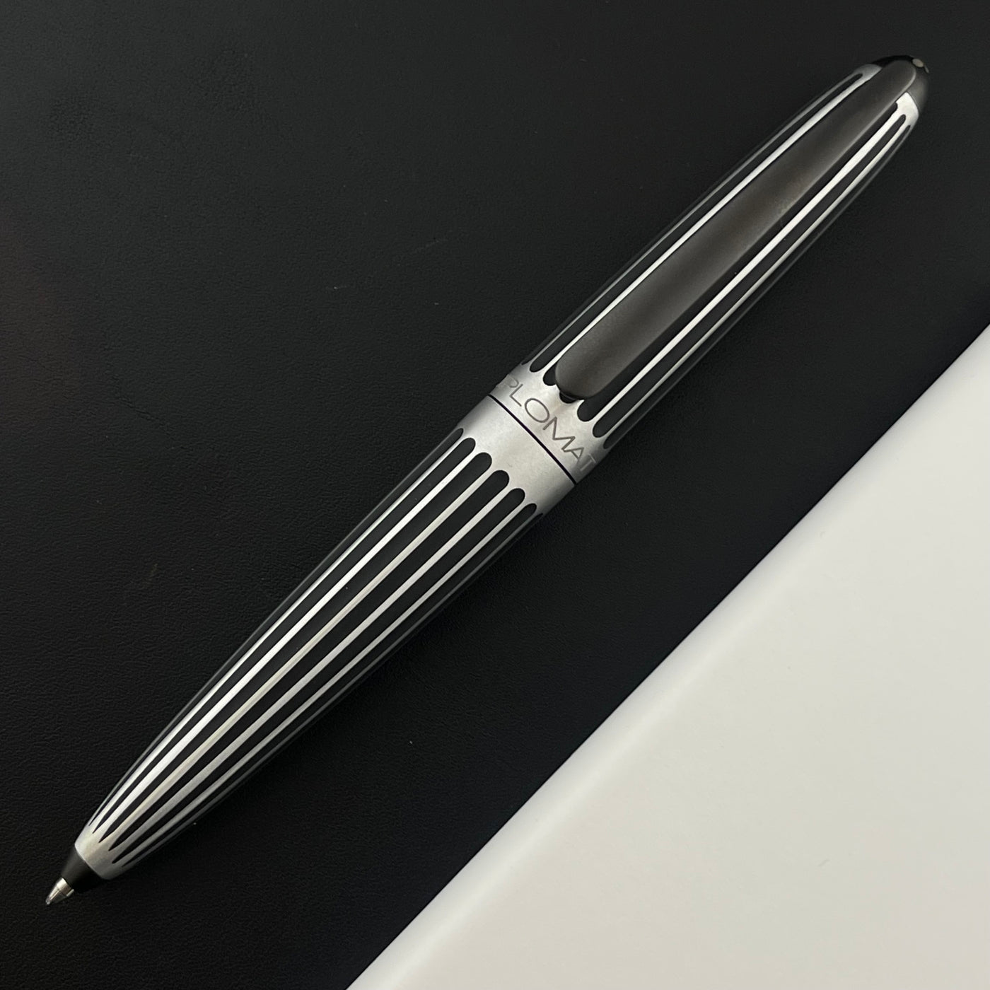 Diplomat Aero Ballpoint Pen - Stripes Black