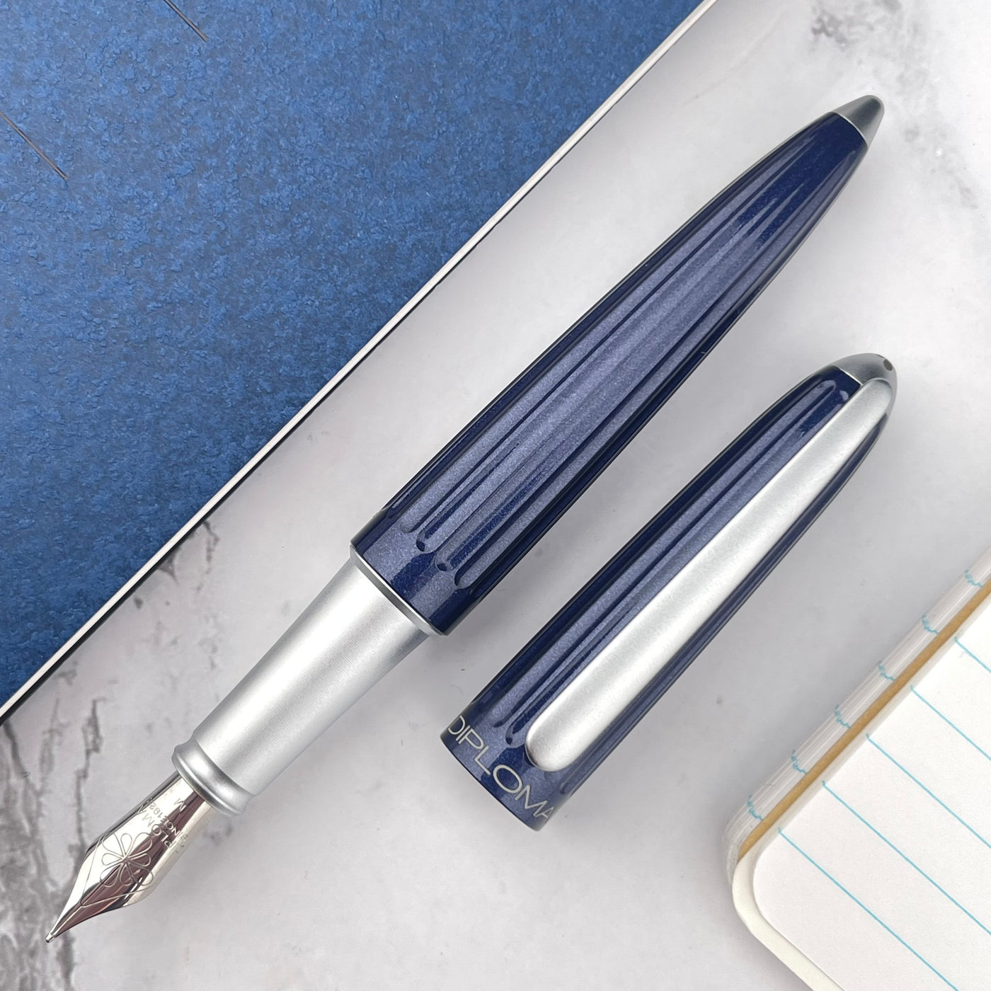 Diplomat Aero Fountain Pen - Midnight Blue