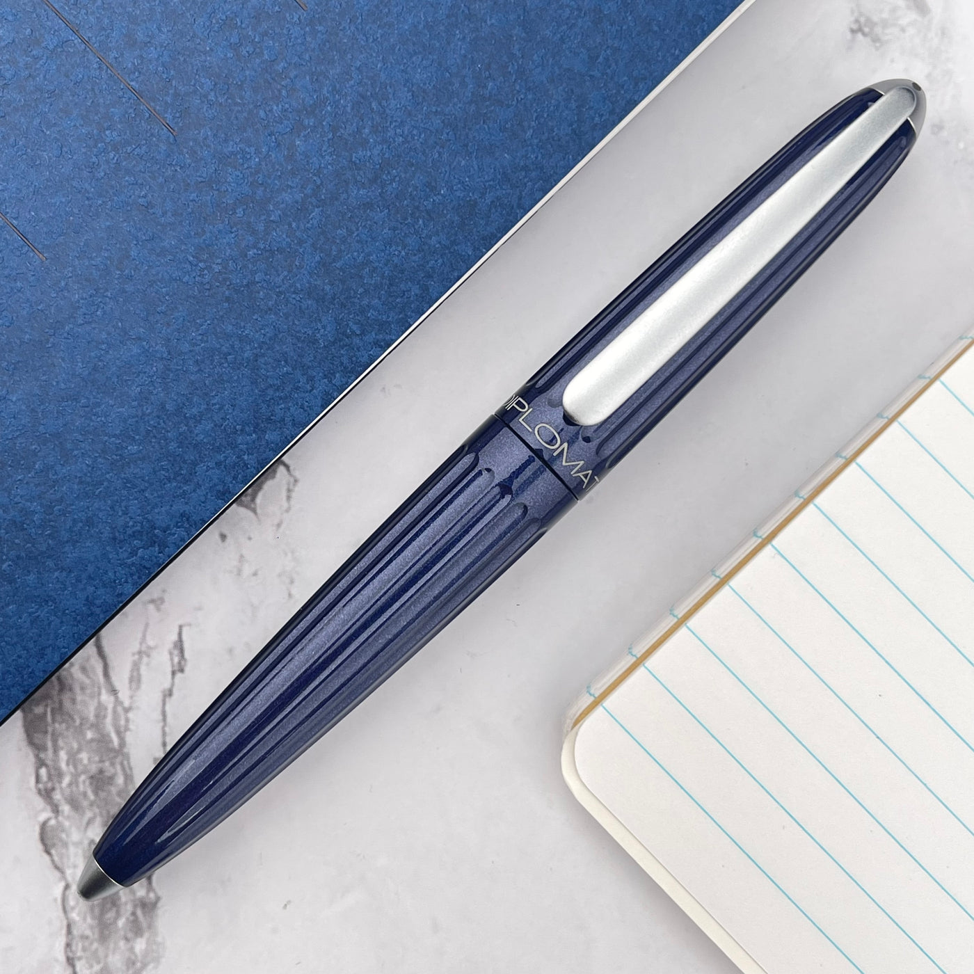 Diplomat Aero Rollerball Pen - Midnight Blue