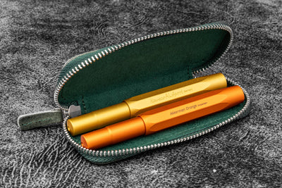 Galen Leather Double Pen Case for Pocket Pen