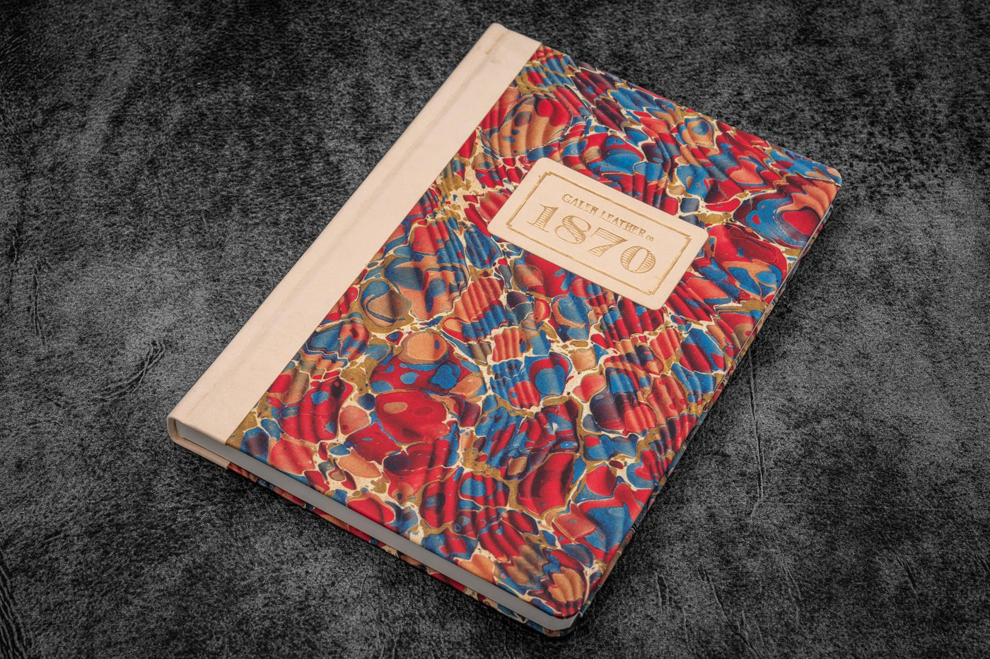 Galen Leather Marbled Notebook - TR Blank Paper - A5