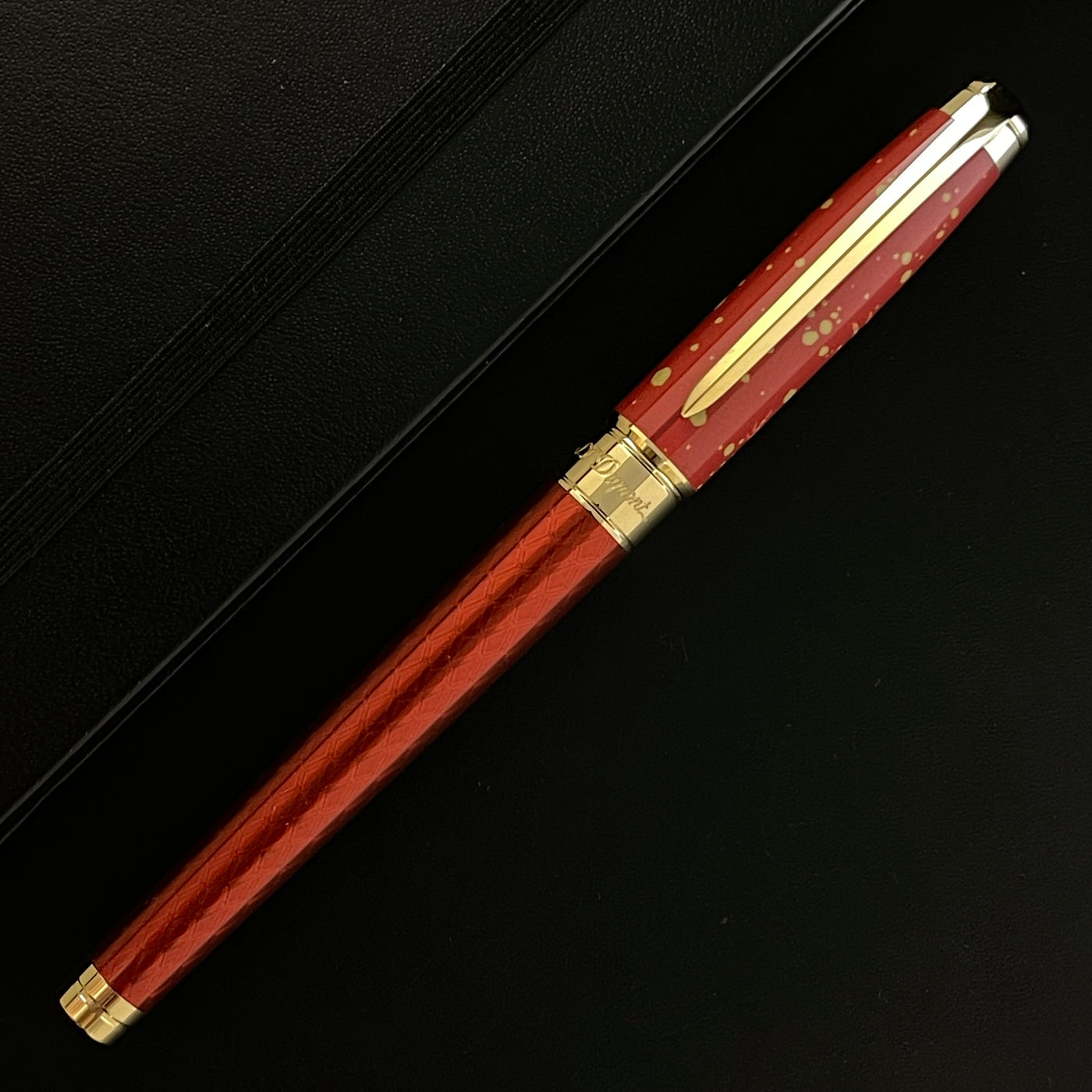 S.T. Dupont Line D Eternity Fountain Pen - Dragon Burgundy (Special Edition)