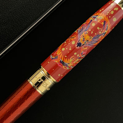 S.T. Dupont Line D Eternity Fountain Pen - Dragon Burgundy (Special Edition)