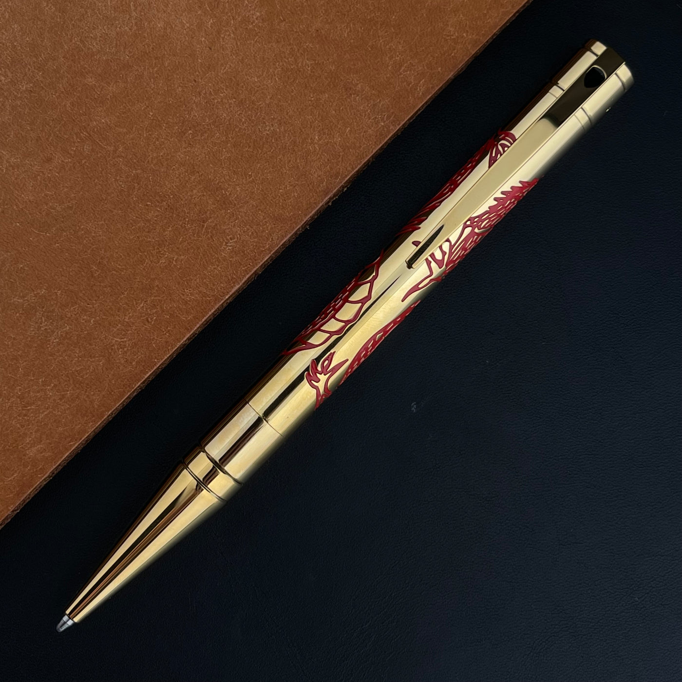 S.T. Dupont D-Initial Ballpoint Pen - Dragon Honey