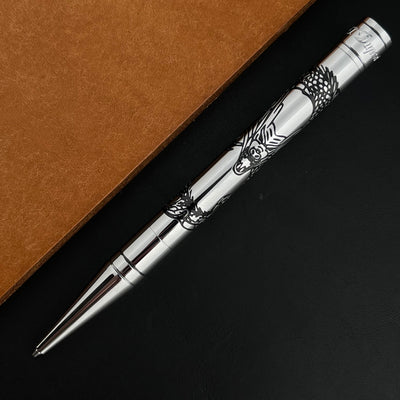 S.T. Dupont D-Initial Ballpoint Pen - Dragon Silver