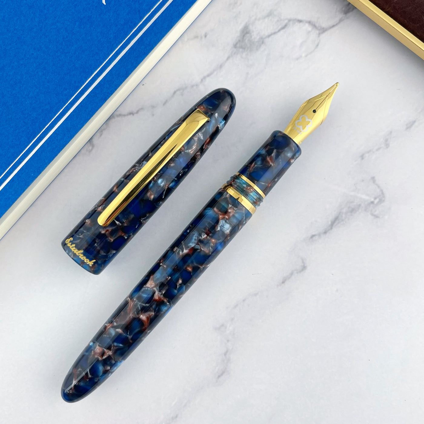 Esterbrook Estie Fountain Pen - Nouveau Blue w/ Gold Trim