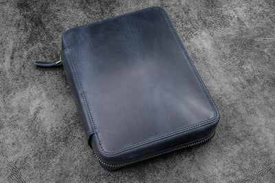 Galen Leather Expansi-Folio Leather Wide A5 Zip Folio