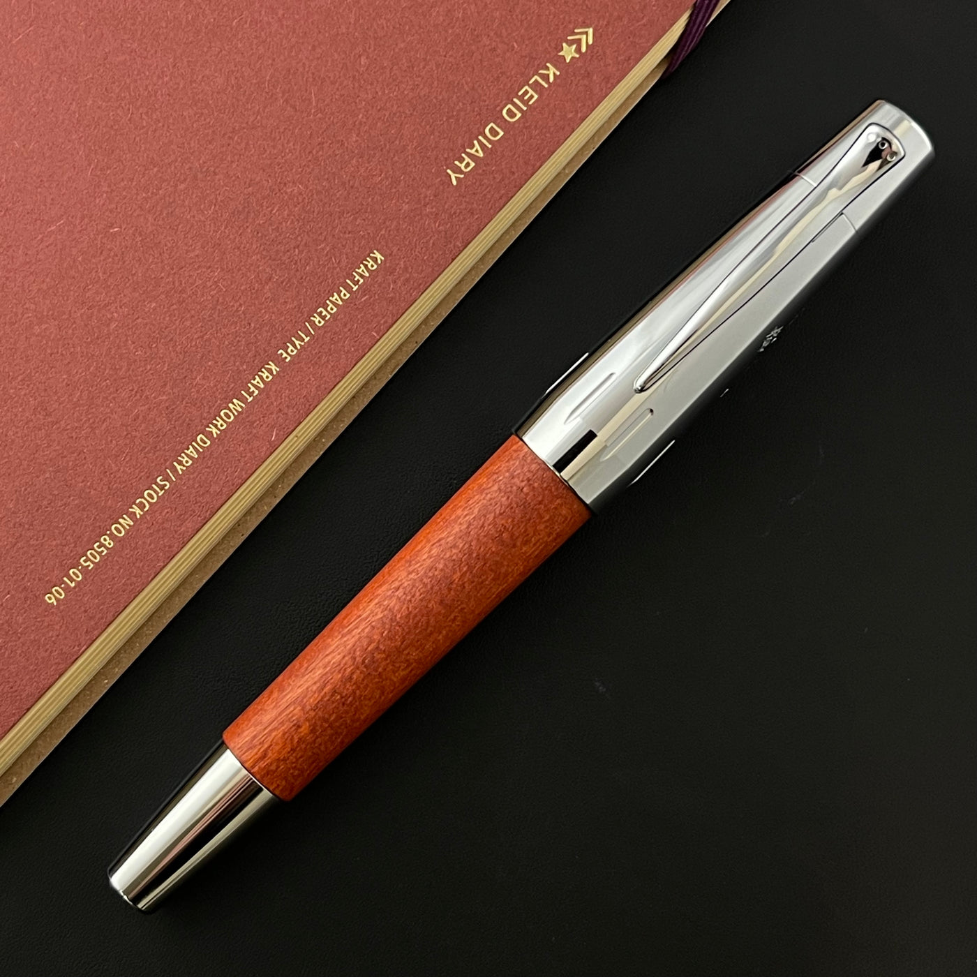 Faber-Castell E-Motion Fountain Pen - Wood w/ Chrome