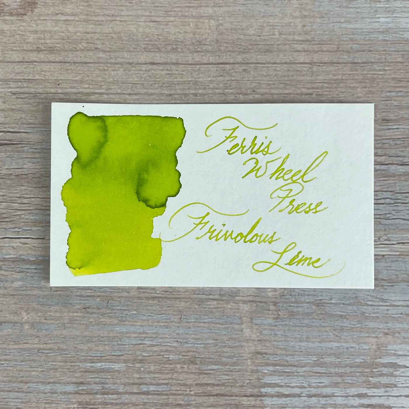 Ferris Wheel Press Frivolous Lime - 38ml bottled Ink