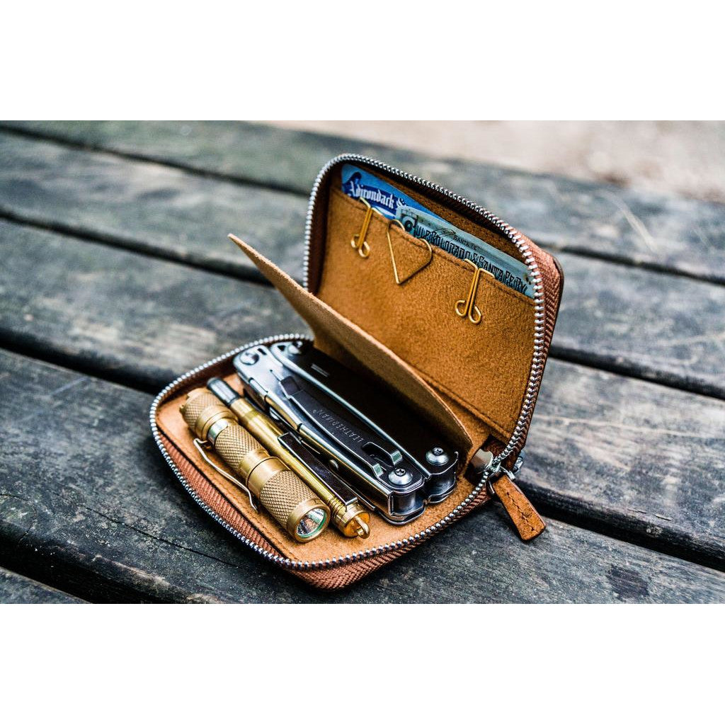 EDC Wallet - Crazy Horse Brown | Atlas Stationers.