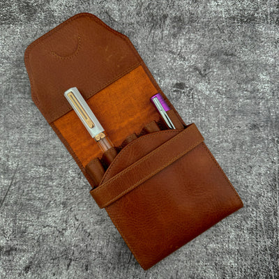 Galen Leather Flexi 5 Pen Case