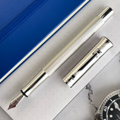 Graf von Faber-Castell Guilloche Fountain Pen - Rhodium