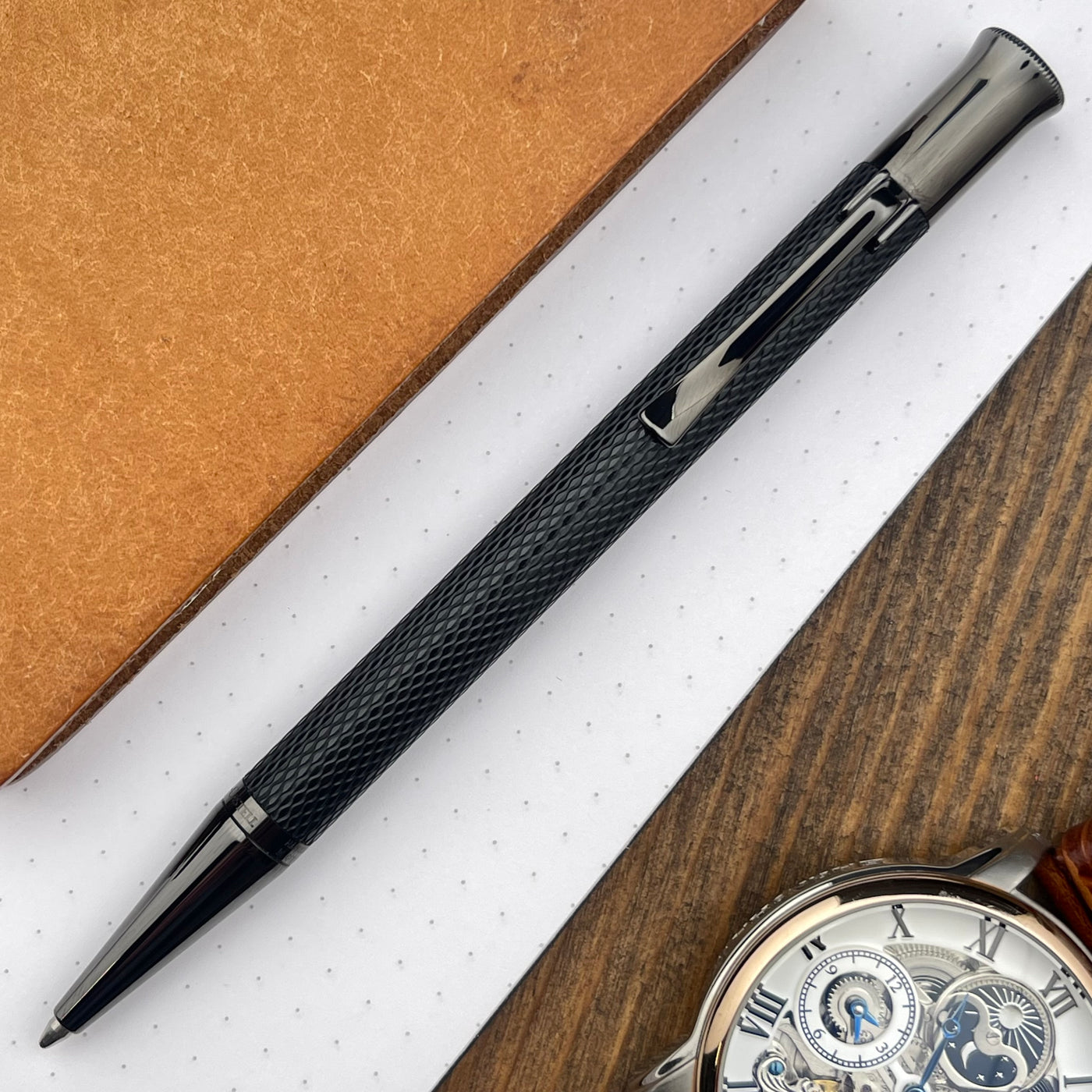 Graf von Faber-Castell Guilloche Ballpoint Pen - Black Edition