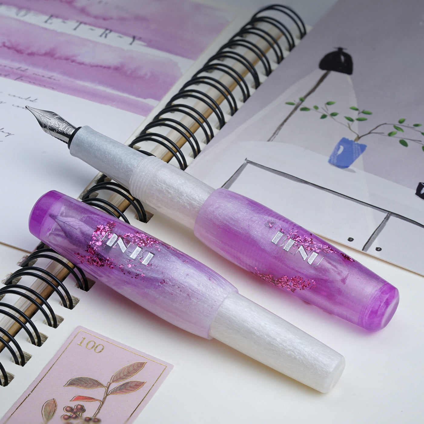 Benu Pixie Fountain Pen - Icy Violet