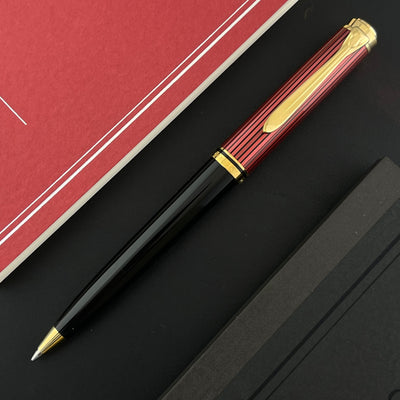 Pelikan Souveran K800 Ballpoint Pen - Black-Red