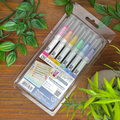 Kuretake Zig Clean Color Dot Markers - Mild (Set of 6)