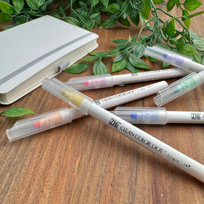 Kuretake Zig Clean Color Dot Markers - Mild (Set of 6)