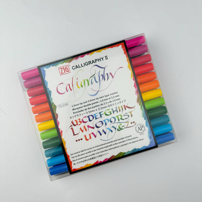 Kuretake Zig Calligraphy II Markers (Set of 24)