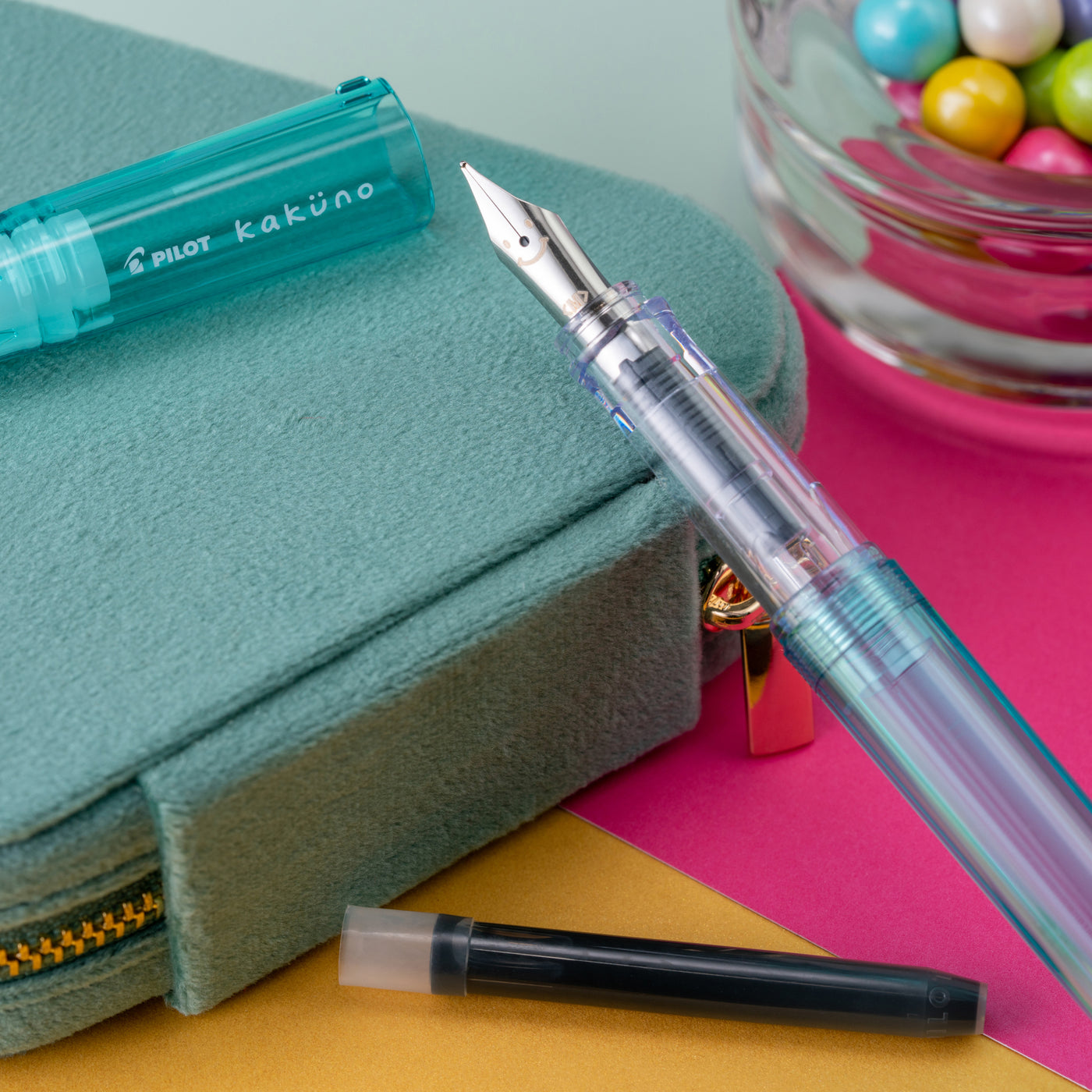 Pilot Kakuno Fountain Pen - Translucent Aqua