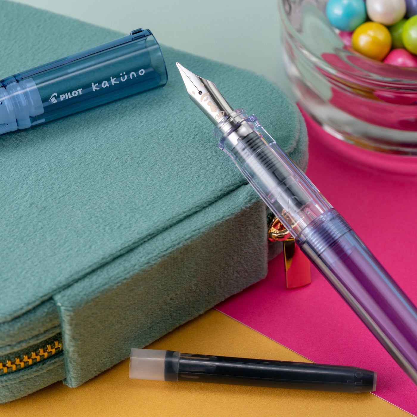 Pilot Kakuno Fountain Pen - Translucent Blue