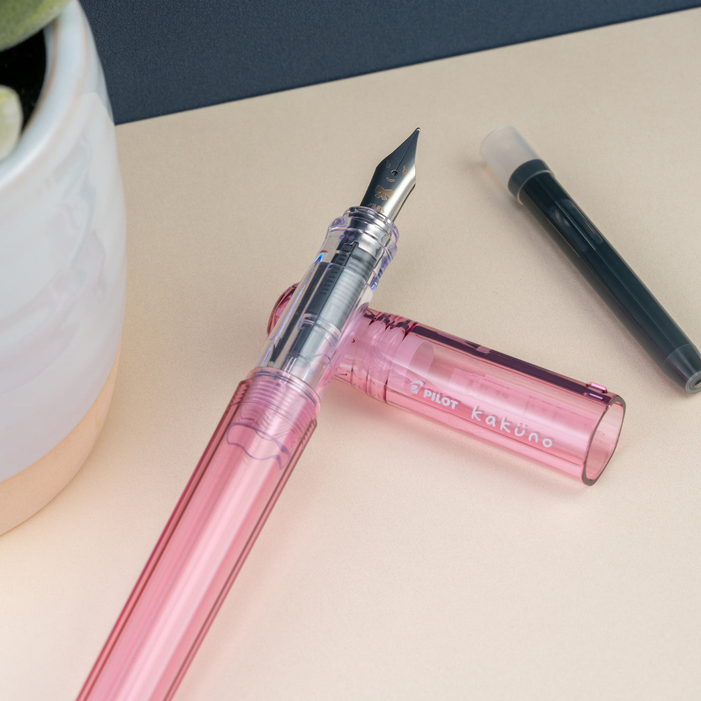 Pilot Kakuno Fountain Pen - Translucent Pink