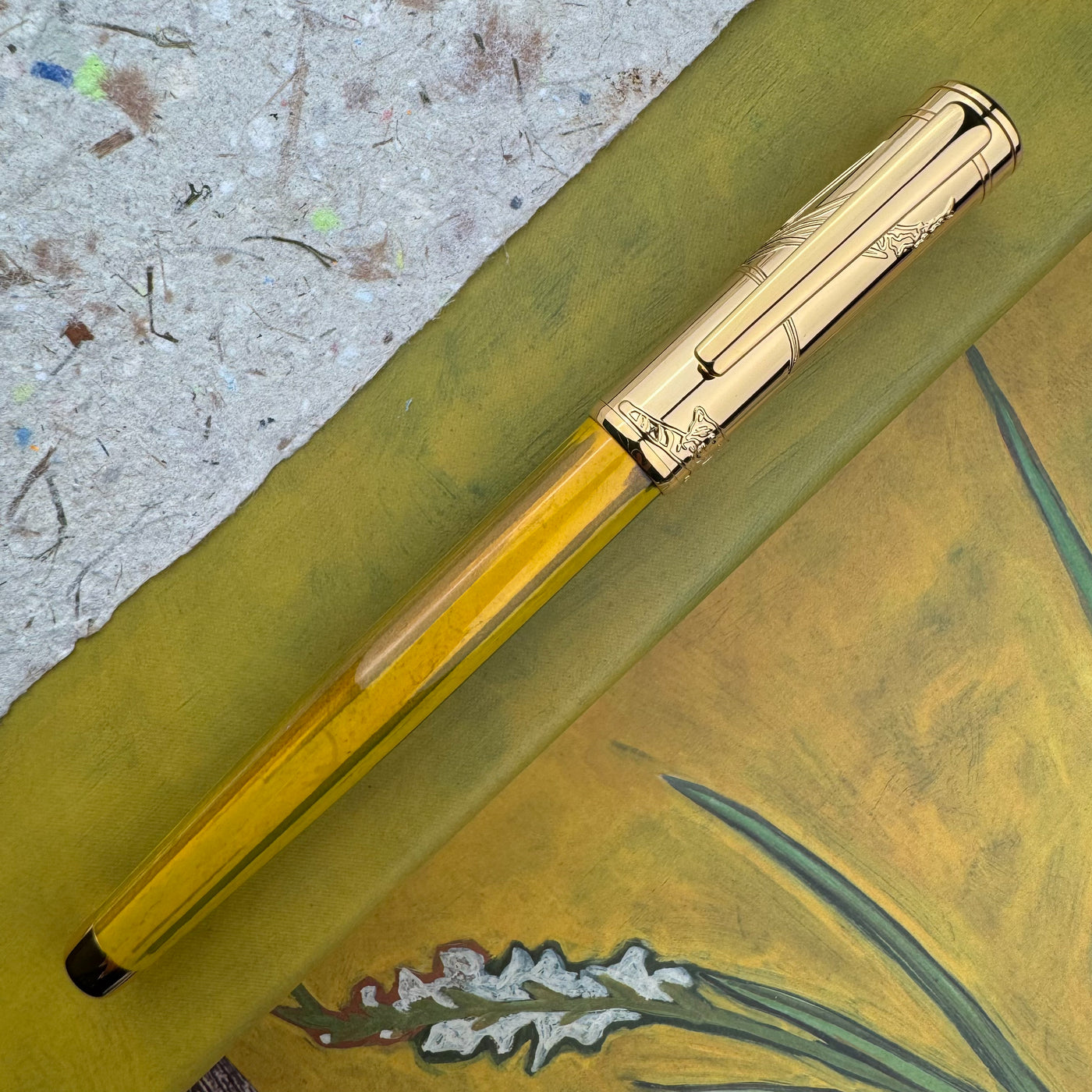 Laban A Sanyu In Hand Fountain Pen - Gold