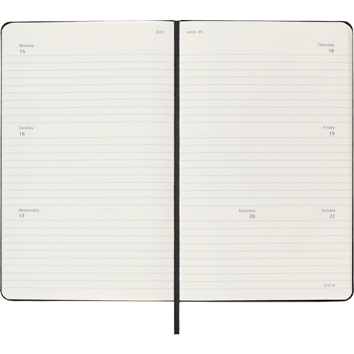 Moleskine Weekly Horizontal Hardcover Planner - Large