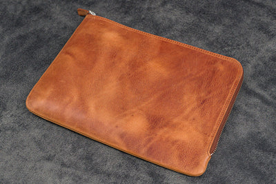 Galen Leather Writer's Bank Bag - Pen Pouch