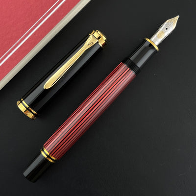 Pelikan Souveran M600 Fountain Pen - Black-Red