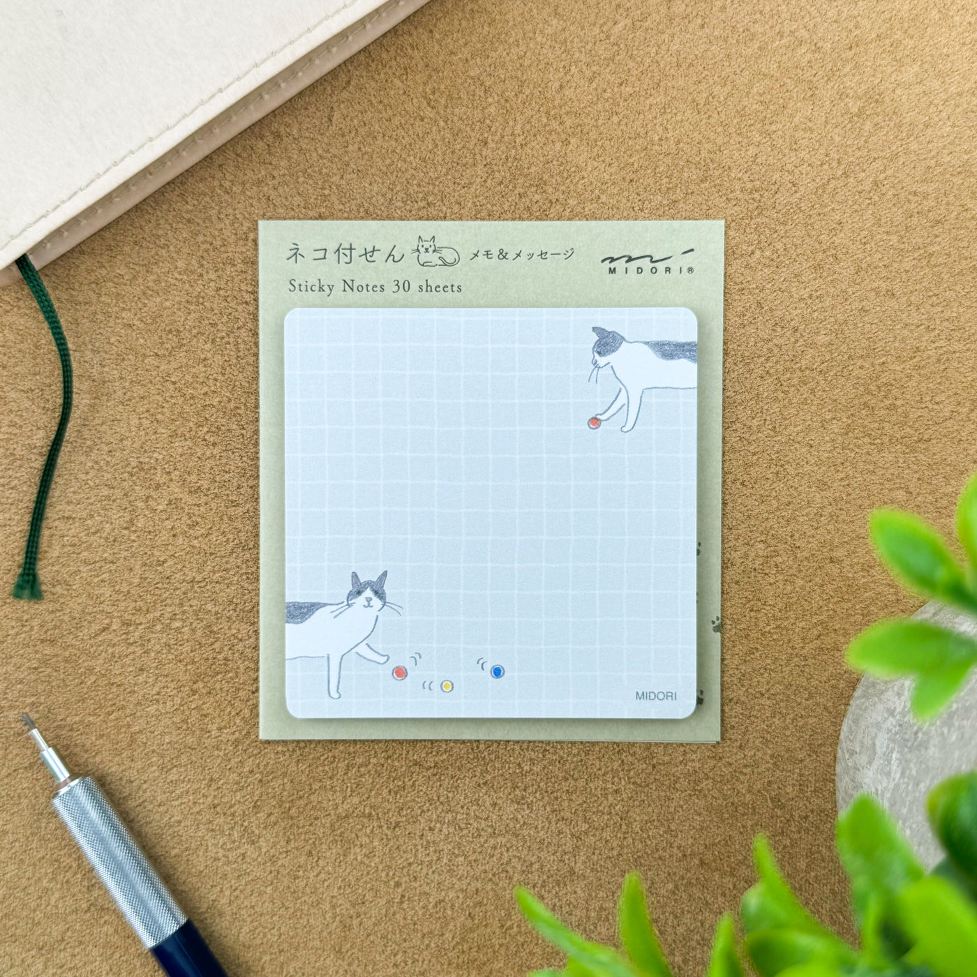 Midori Sticky Notes - Ball & Cat