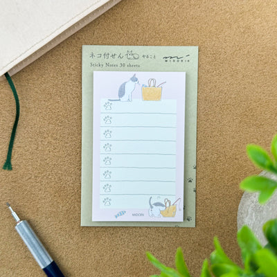 Midori Sticky Notes - To Do Cat Pink