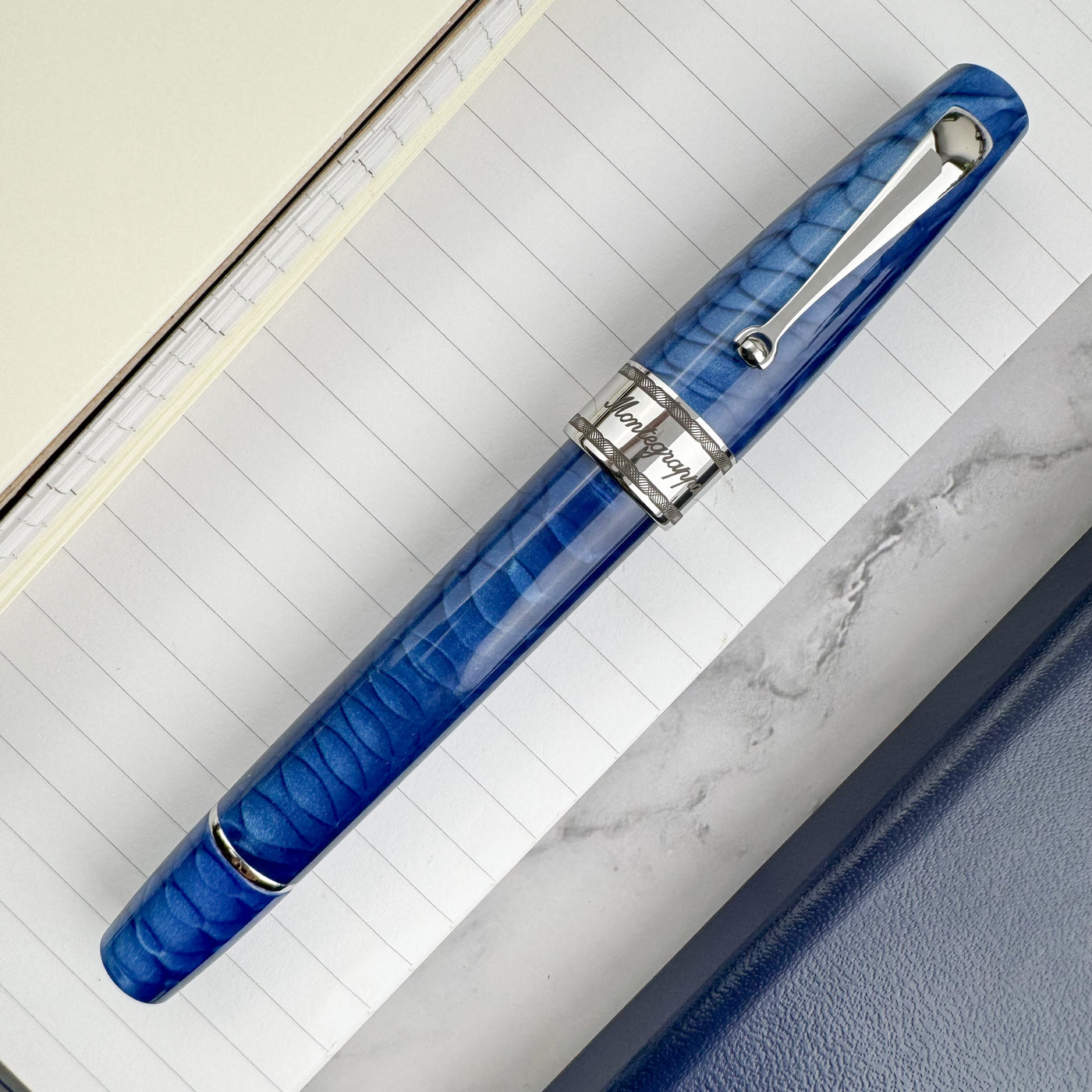 Montegrappa Regal Year of the Dragon Fountain Pen - Indigo Blue