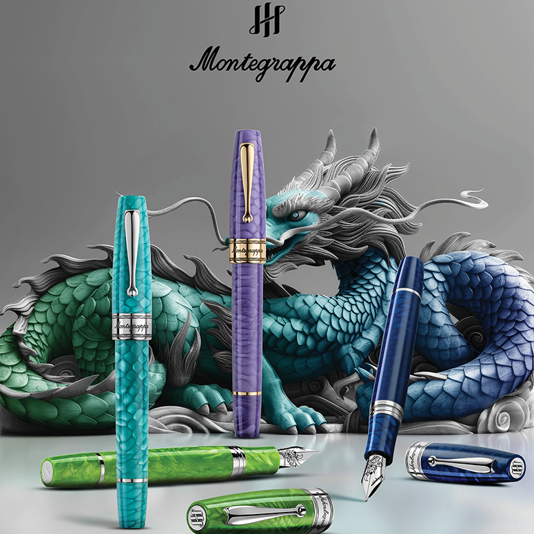 Montegrappa Regal Year of the Dragon Fountain Pen - Royal Purple