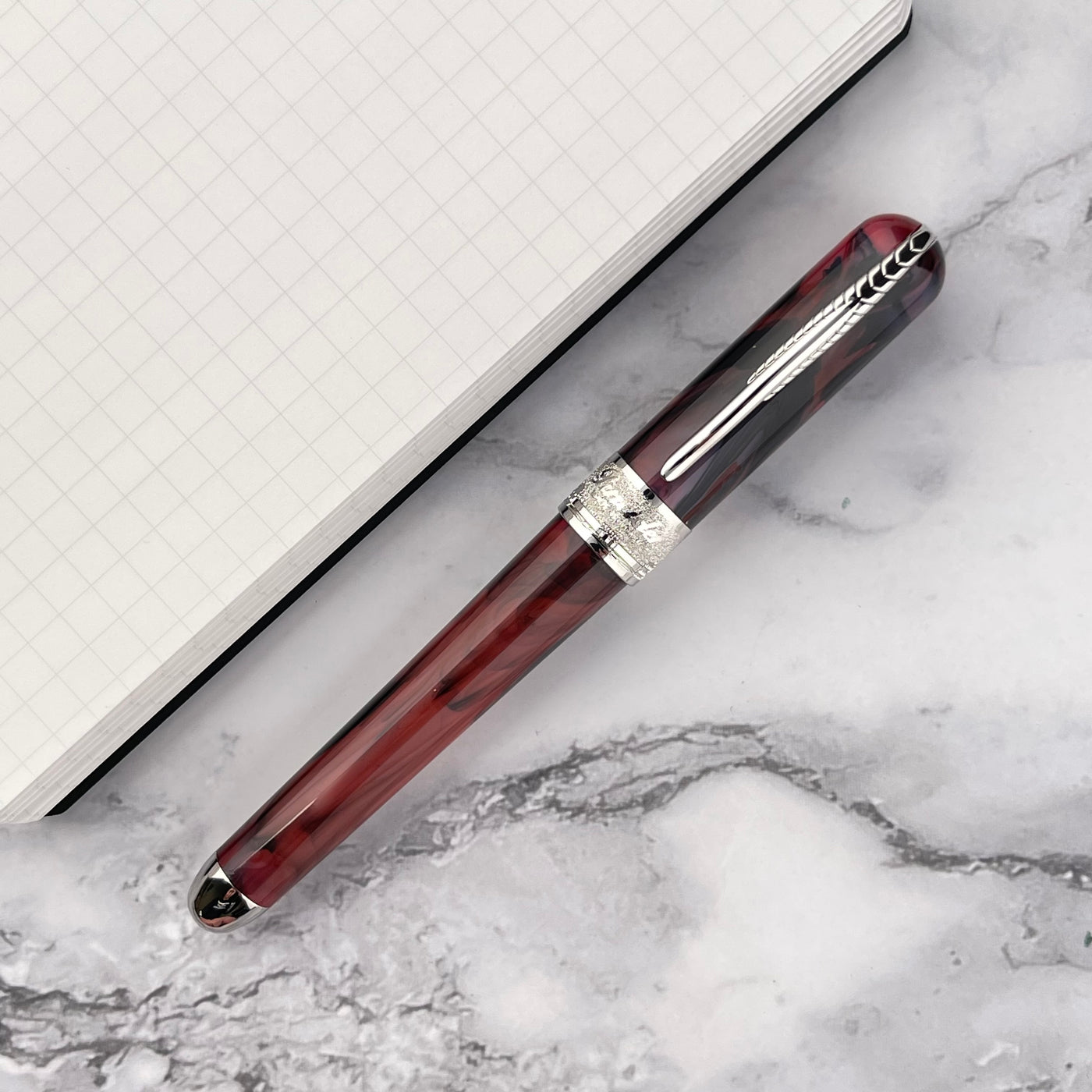 Pineider Avatar UR Mini Rollerball Pen - Red Onyx