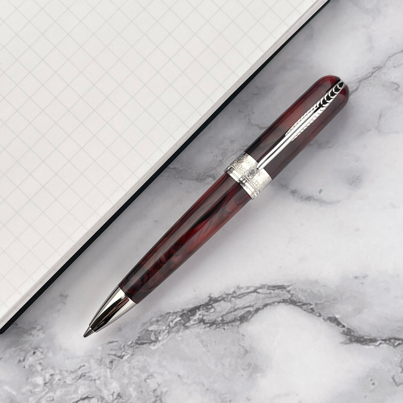 Pineider Avatar UR Mini Ballpoint Pen - Red Onyx