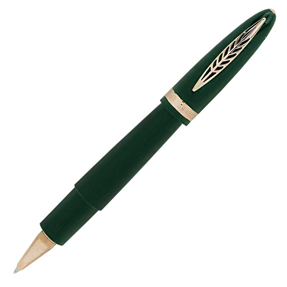 Pineider Modern Times Rollerball Pen - Racing Green w/ Rose Gold