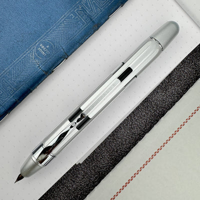 Nahvalur Eclipse Fountain Pen - Pure Silver