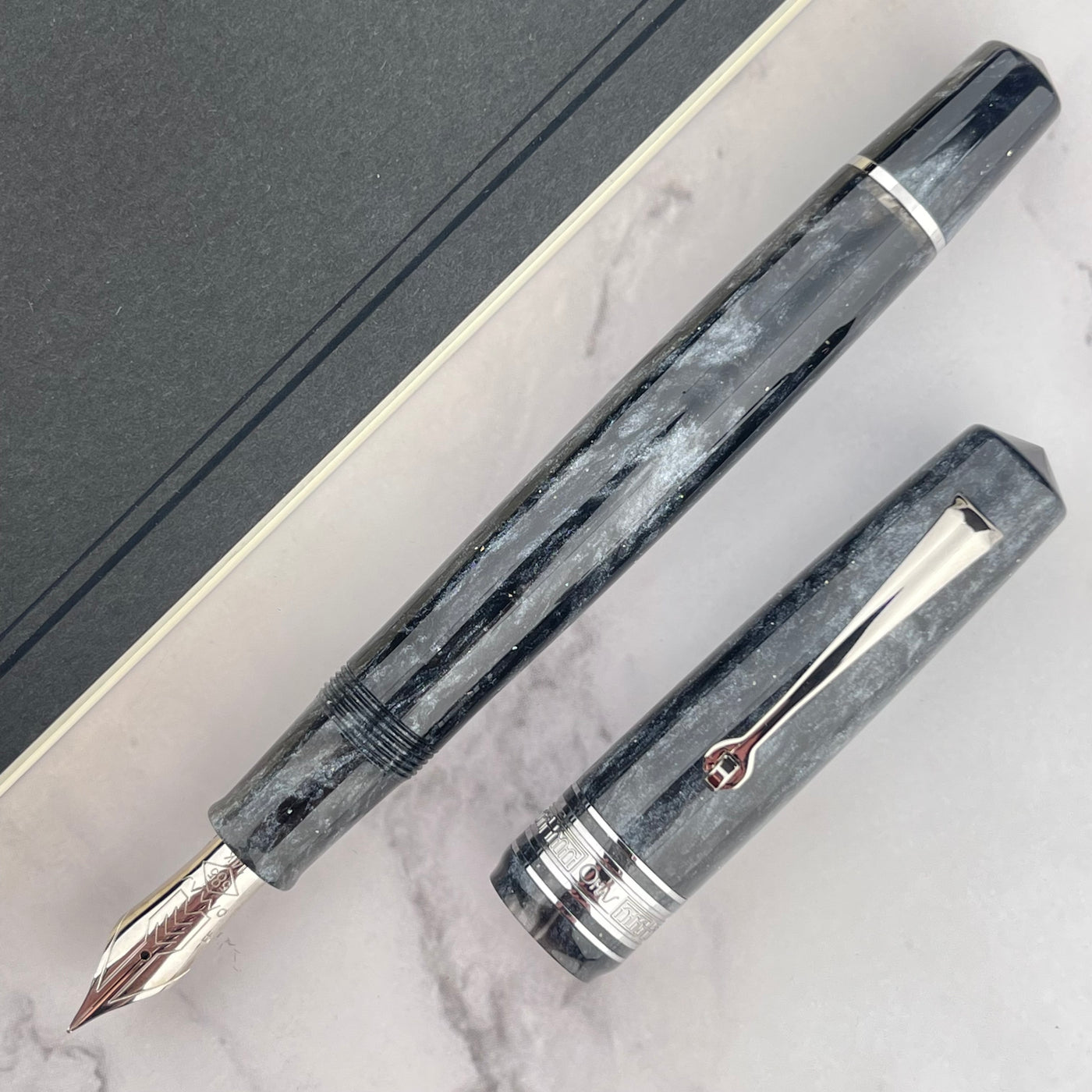 Omas Bologna Fountain Pen - Grigio Luminoso