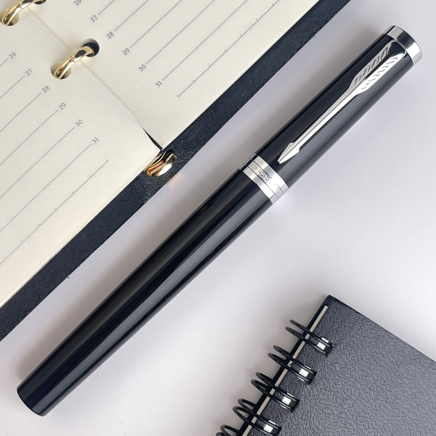 Parker Ingenuity Fountain Pen - Black w/ Chrome Trim