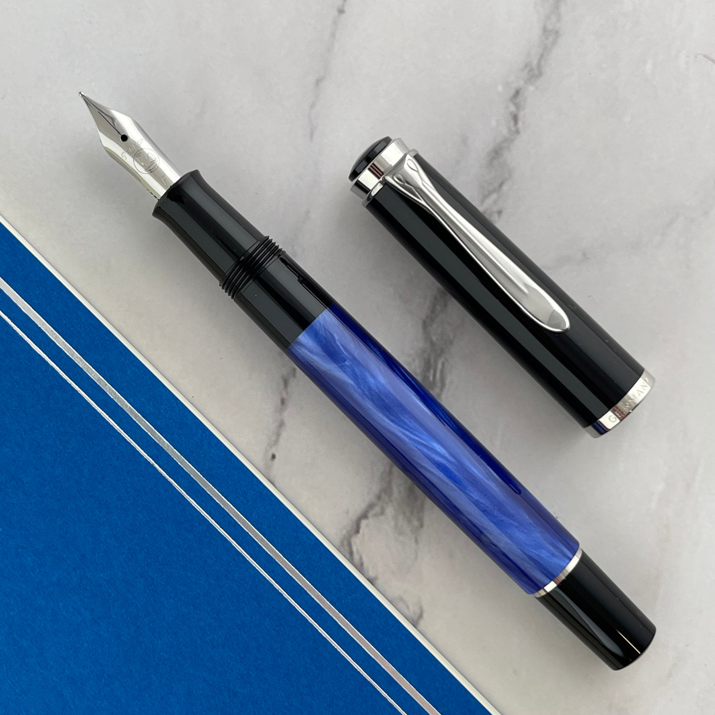 Pelikan Classic M205 Fountain Pen - Blue Marble