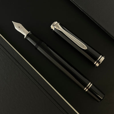 Pelikan Souveran M805 Fountain Pen - Black-Silver