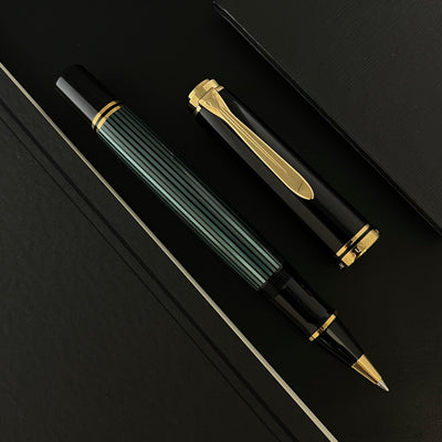 Pelikan Souveran R800 Rollerball Pen - Black-Green